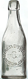 BENICIA BREWERY EMBOSSED BEER BOTTLE