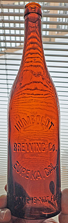 HUMBOLDT BREWING COMPANY EMBOSSED BEER BOTTLE