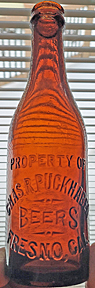 CHARLES R PUCKHABER BEERS EMBOSSED BEER BOTTLE