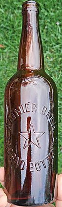 RAINIER BEER EMBOSSED BEER BOTTLE