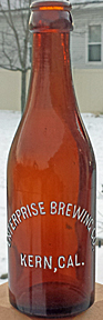 ENTERPRISE BREWING COMPANY EMBOSSED BEER BOTTLE