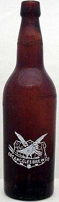 LOS ANGELES BREWING COMPANY EMBOSSED BEER BOTTLE