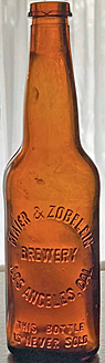 MAIER & ZOBELEIN BREWERY EMBOSSED BEER BOTTLE