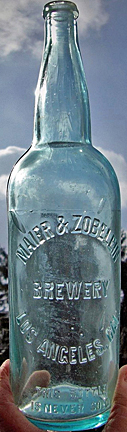 MAIER & ZOBELEIN BREWERY EMBOSSED BEER BOTTLE