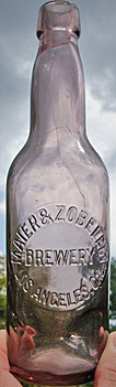 MAIER & ZOBELEIN BREWERY EMBOSSED BEER BOTTLE