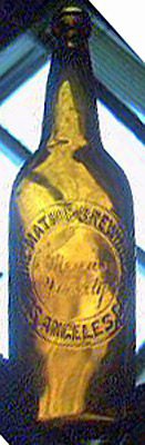 THE MATHIE BREWING COMPANY EMBOSSED BEER BOTTLE