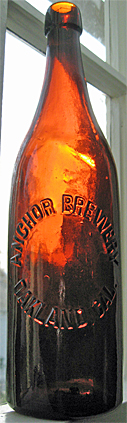 ANCHOR BREWERY EMBOSSED BEER BOTTLE