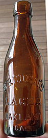 WREDEN'S LAGER EMBOSSED BEER BOTTLE