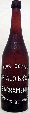 BUFFALO BREWING COMPANY EMBOSSED BEER BOTTLE