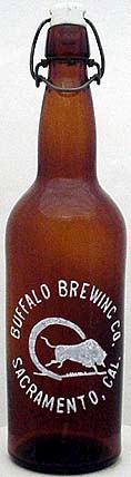 BUFFALO BREWING COMPANY EMBOSSED BEER BOTTLE