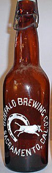 BUFFALO BREWING COMPANY EMBOSSED BEER BOTTLE