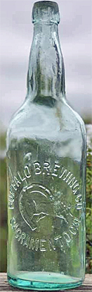 BUFFALO BREWING COMPANY EMBOSSED BEER BOTTLE