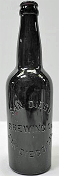 SAN DIEGO BREWING COMPANY EMBOSSED BEER BOTTLE