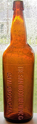 SAN DIEGO BREWING COMPANY EMBOSSED BEER BOTTLE