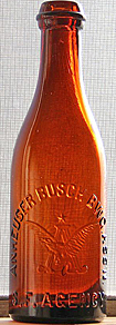 ANHEUSER BUSCH BREWING ASSOCIATION EMBOSSED BEER BOTTLE