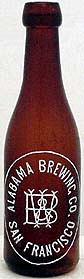 ALABAMA BREWING COMPANY EMBOSSED BEER BOTTLE