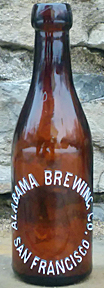 ALABAMA BREWING COMPANY EMBOSSED BEER BOTTLE