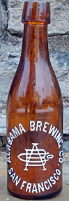 ALABAMA BREWING COMPANY EMBOSSED BEER BOTTLE