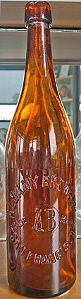 ALBANY BREWERY EMBOSSED BEER BOTTLE