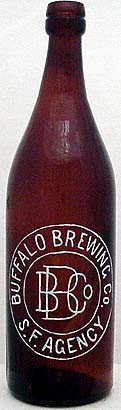 BUFFALO BREWING COMPANY EMBOSSED BEER BOTTLE