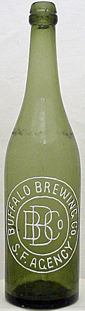 BUFFALO BREWING COMPANY EMBOSSED BEER BOTTLE