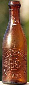 BUFFALO BREWING COMPANY EMBOSSED BEER BOTTLE