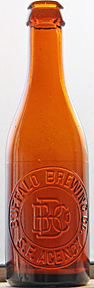 BUFFALO BREWING COMPANY EMBOSSED BEER BOTTLE