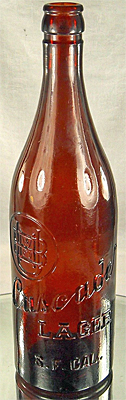 CASCADE LAGER EMBOSSED BEER BOTTLE