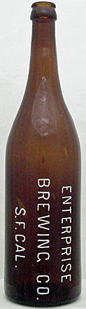 ENTERPRISE BREWING COMPANY EMBOSSED BEER BOTTLE