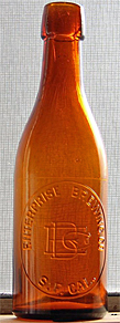 ENTERPRISE BREWING COMPANY EMBOSSED BEER BOTTLE