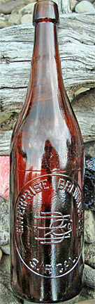 ENTERPRISE BREWING COMPANY EMBOSSED BEER BOTTLE