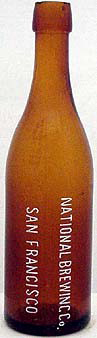 NATIONAL BREWING COMPANY EMBOSSED BEER BOTTLE