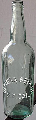 OLYMPIA BEER COMPANY EMBOSSED BEER BOTTLE