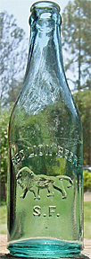 RED LION BEER EMBOSSED BEER BOTTLE