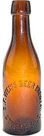 SAN FRANCISCO WEISS BEER BREWERY EMBOSSED BEER BOTTLE