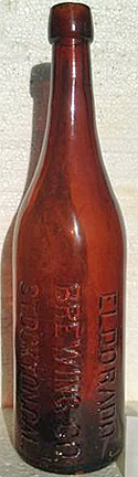 EL DORADO BREWING COMPANY EMBOSSED BEER BOTTLE