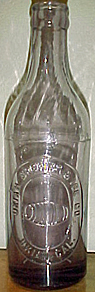 UKIAH BREWING & ICE COMPANY EMBOSSED BEER BOTTLE