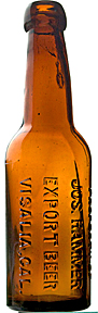 JOSEPH HAMMER EXPORT BEER EMBOSSED BEER BOTTLE