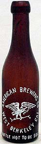 AMERICAN BREWING COMPANY EMBOSSED BEER BOTTLE