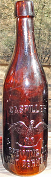 RASPILLER BREWING COMPANY EMBOSSED BEER BOTTLE