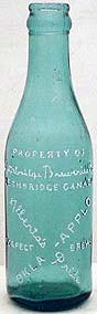 LETHBRIDGE BREWERIES LIMITED EMBOSSED BEER BOTTLE