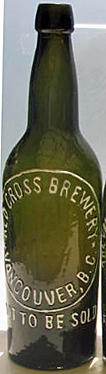 RED CROSS BREWERY EMBOSSED BEER BOTTLE