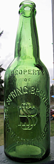 SILVER SPRING BREWERY LIMITED EMBOSSED BEER BOTTLE