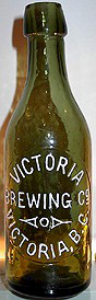 VICTORIA BREWING COMPANY EMBOSSED BEER BOTTLE