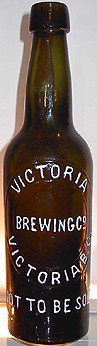 VICTORIA BREWING COMPANY EMBOSSED BEER BOTTLE