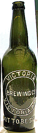 VICTORIA BREWING COMPANY EMBOSSED BEER BOTTLE