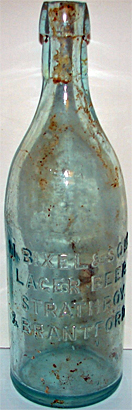 M. BIXEL & SONS LAGER BEER EMBOSSED BEER BOTTLE