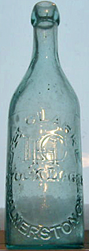 I. H. CLARKE STOCK LAGER EMBOSSED BEER BOTTLE