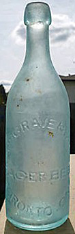 WM. COSGRAVE & SONS LAGER BEER EMBOSSED BEER BOTTLE