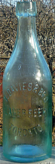 T. DAVIES & BROTHER LAGER BEER EMBOSSED BEER BOTTLE